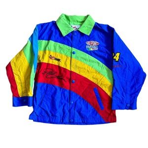 CHASE AUTHENTICS Rainbow NASCAR Jacket Jeff Gordon Windbreaker youth S 8-10
